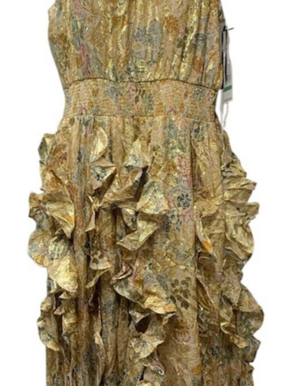 1.State Women's Sleeveless Cascading Maxi Dress Evening Sleeveless Size Large